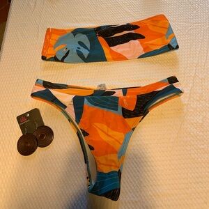 SHEIN Multicolor Abstract Bikini